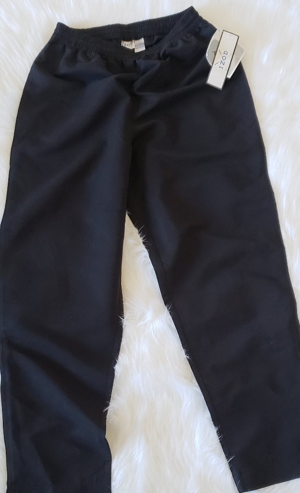 NWT! IZOD BLACK 100% POLYESTER PANTS